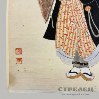 фото — японский рисунок «хирай гонпати». сибата фумон. кон. 19 — нач. 20 в.
